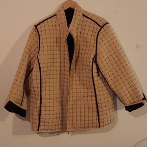 Susan Graver Peachskin Reversable quilted jacket